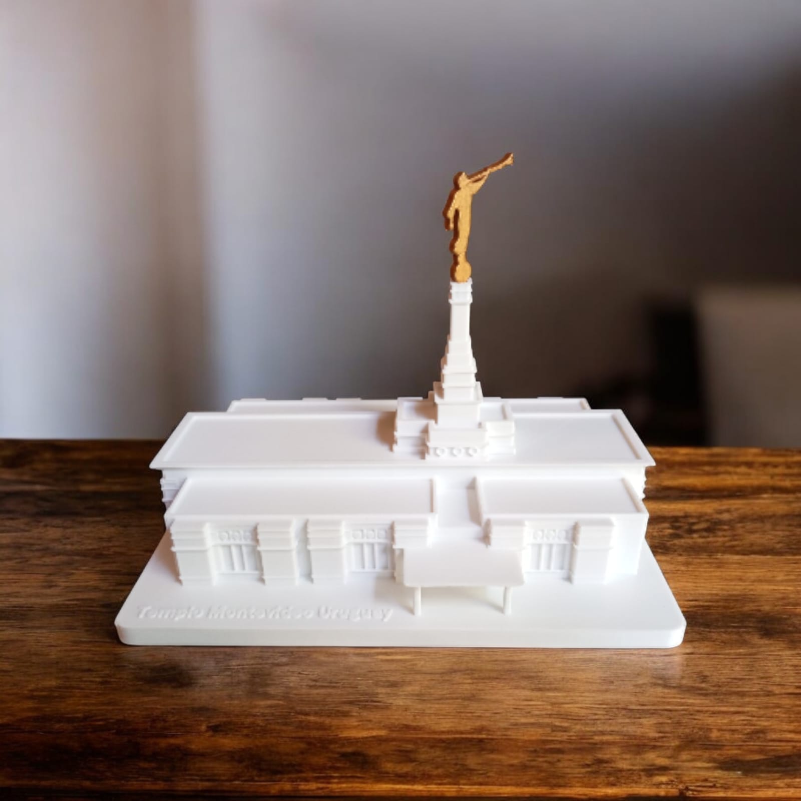 Réplica del Templo de Montevideo Uruguay | Impresa en 3D con Ángel Moroni