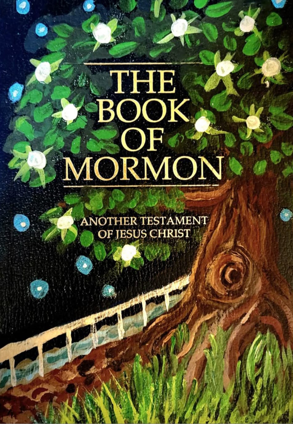 Libro de Mormón, Triple o Biblia con Pintura Personalizada a Mano | Óleo Pastel