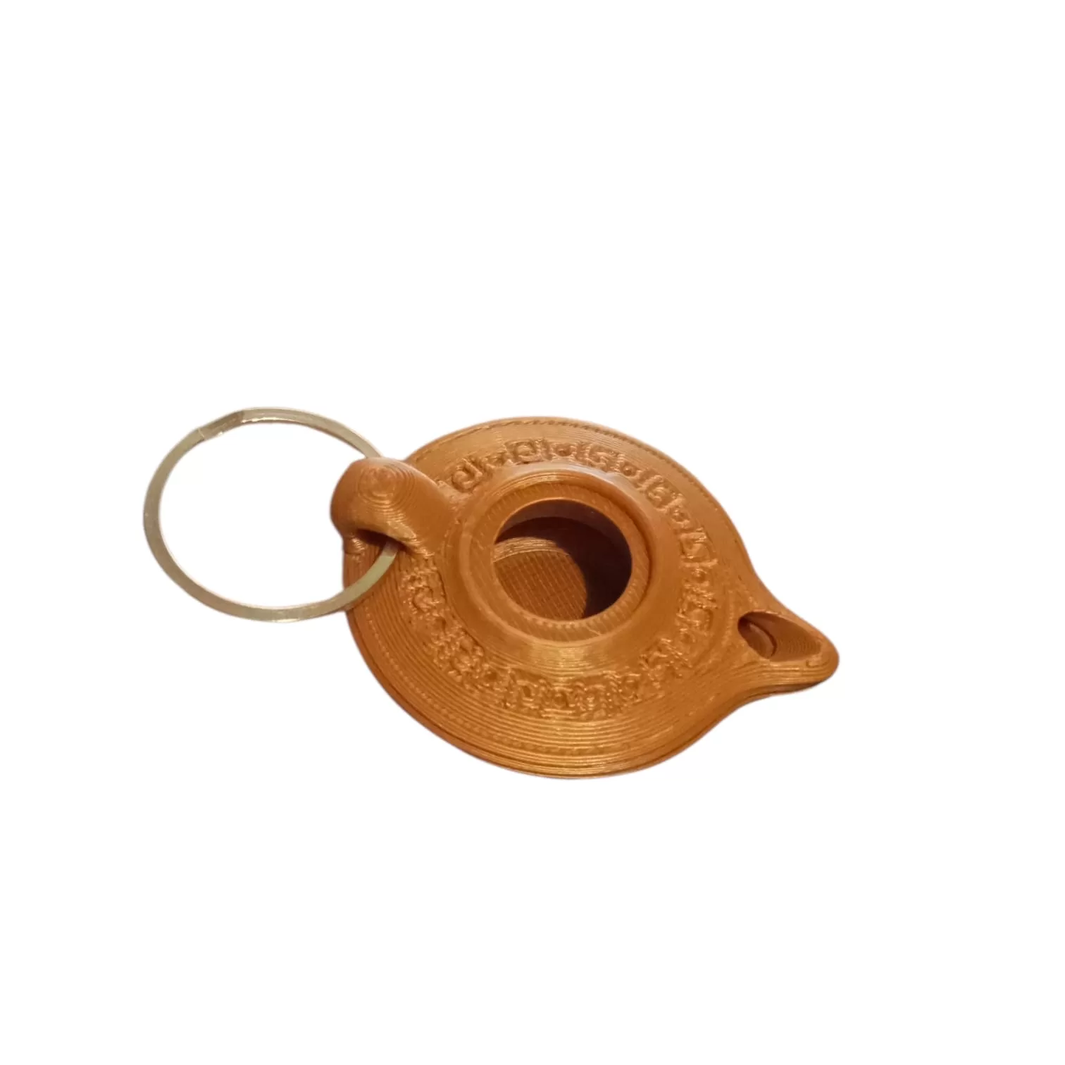 Llavero Lámpara de Aceite Bíblica - Símbolo del Evangelio · 5 cm