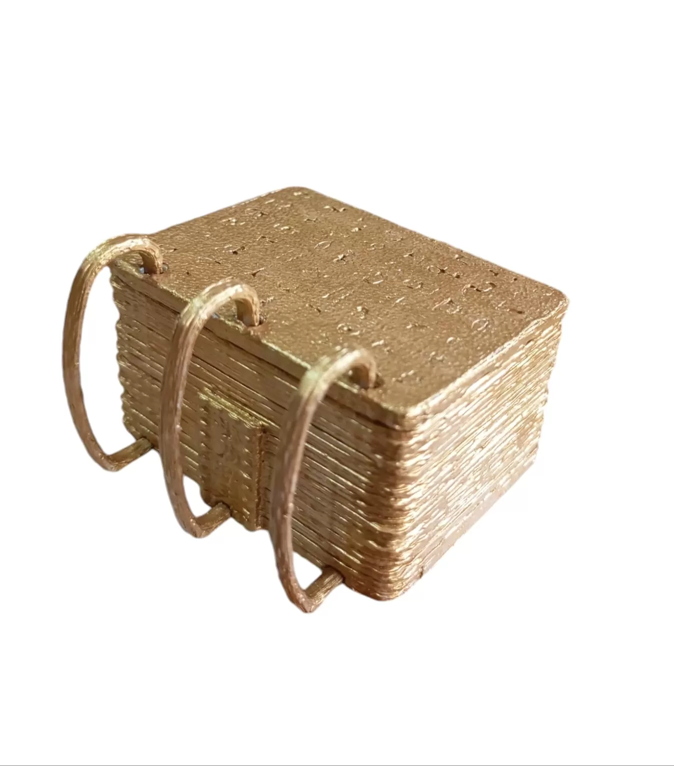 Mini Planchas de Oro | Alhajero o Adorno Impreso en 3D - 5 cm
