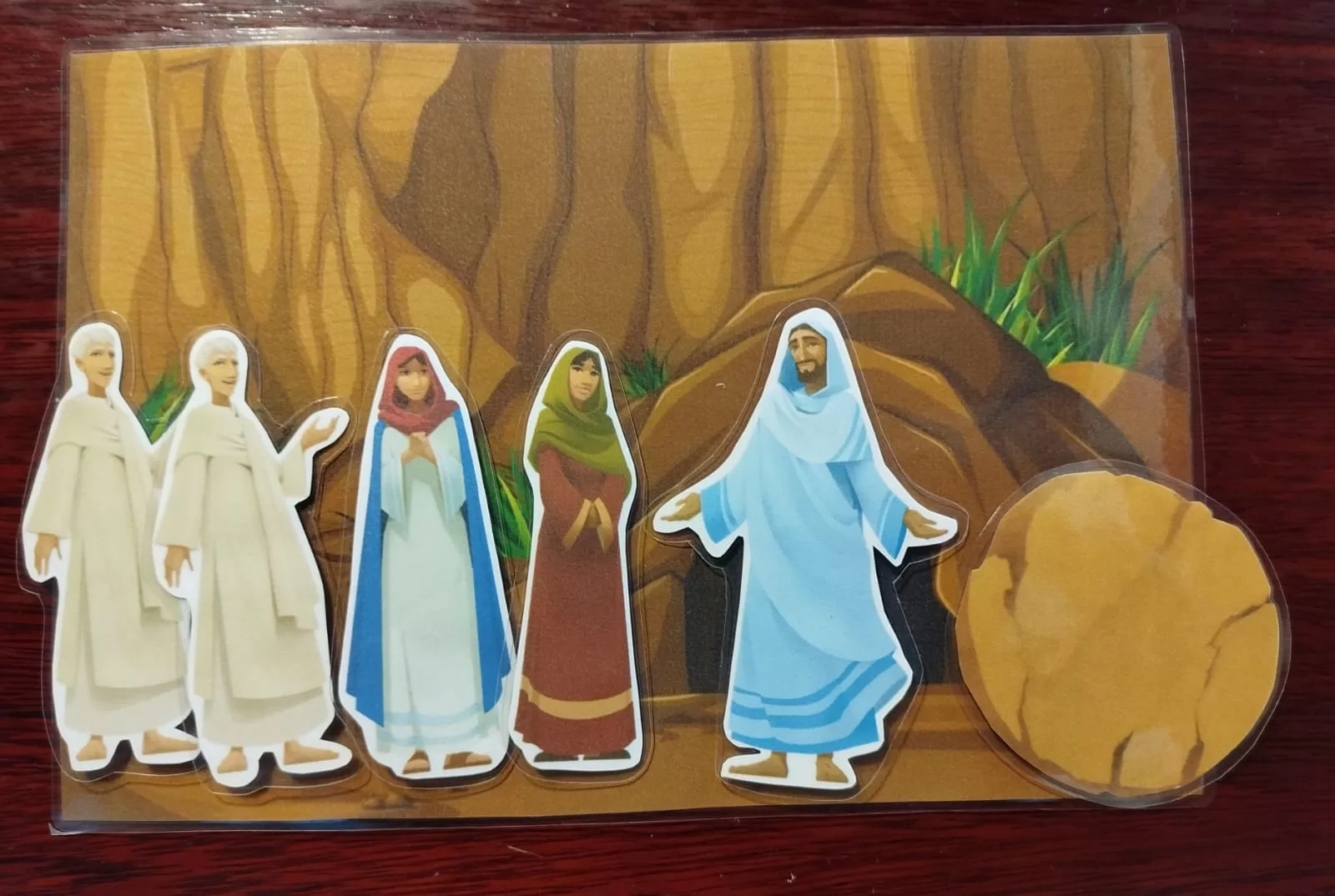 Escenario de la Tumba de Jesucristo con Velcro | Juego Didáctico para Niños