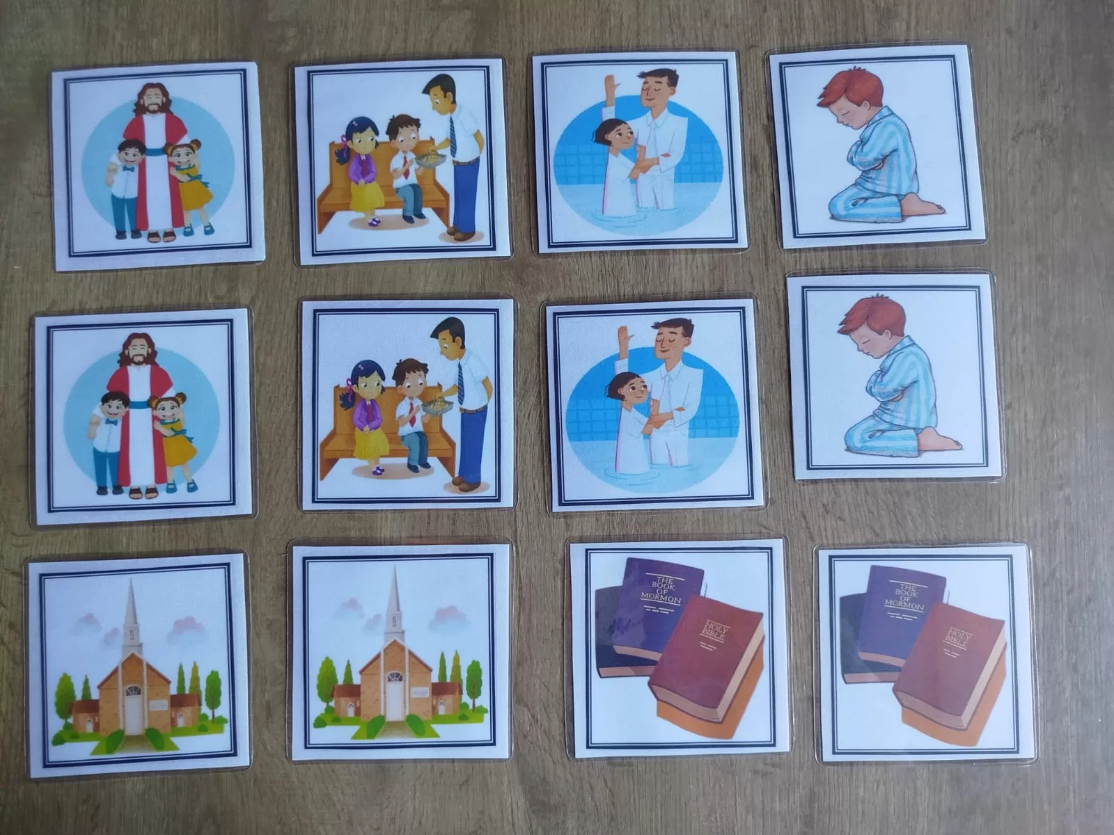 Juego de Memoria con Imágenes del Evangelio | Personalizable para Niños