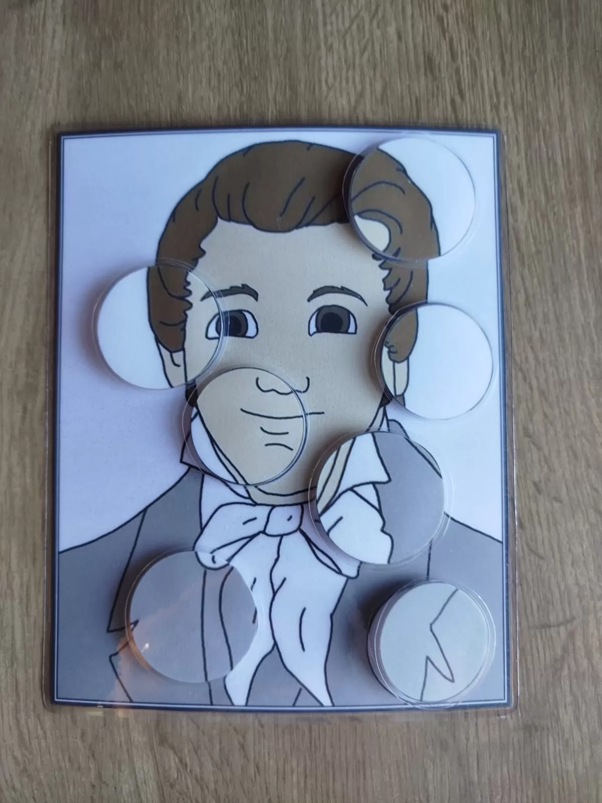 Puzzle de José Smith con Velcro | Juego Didáctico Plastificado para Niños