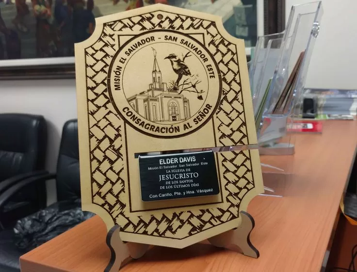 Placa Misionera Grabada en Láser sobre MDF | 20x20 cm Personalizada