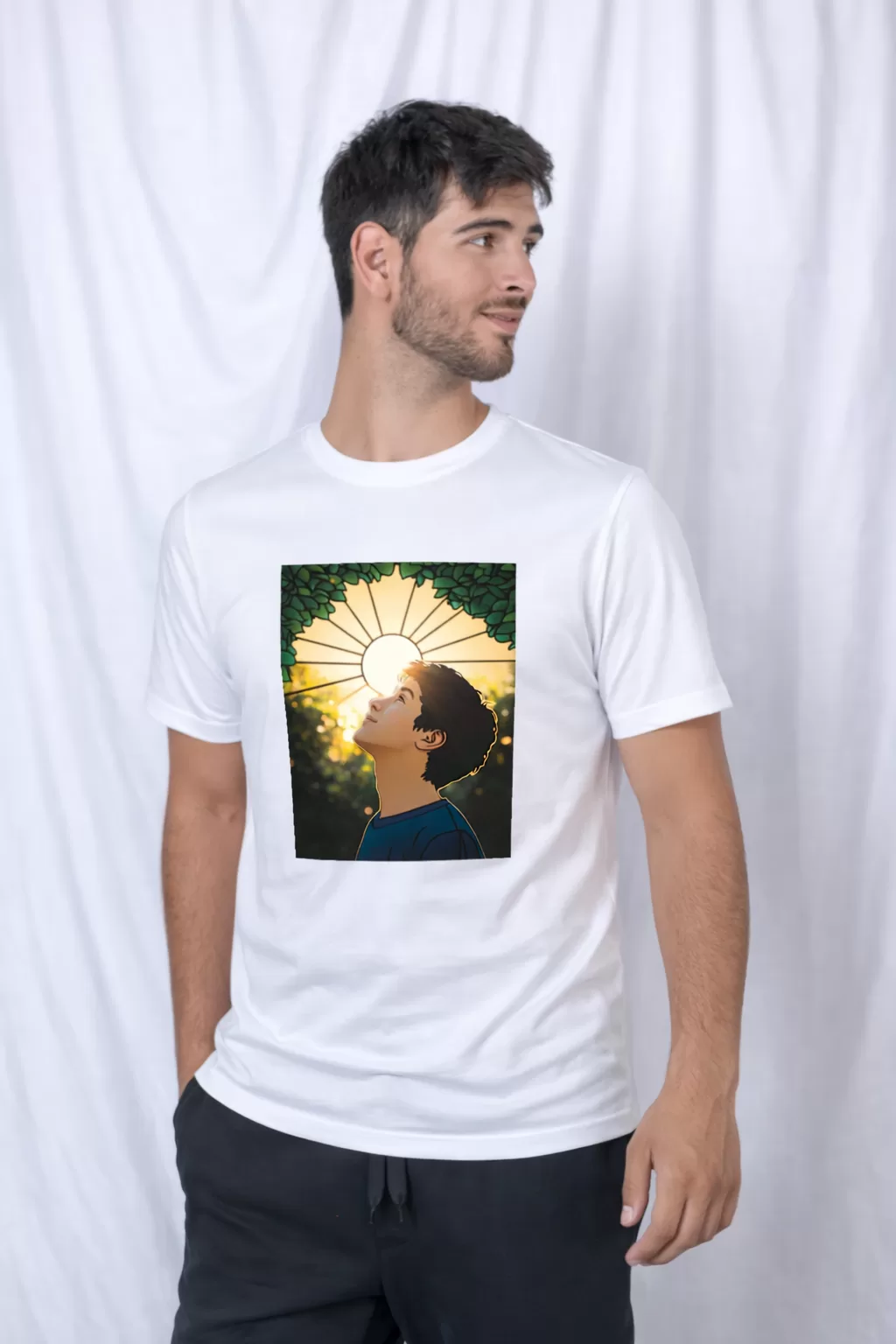 Remera con Diseño del Evangelio | Blanca o Raglan con Mangas Negras
