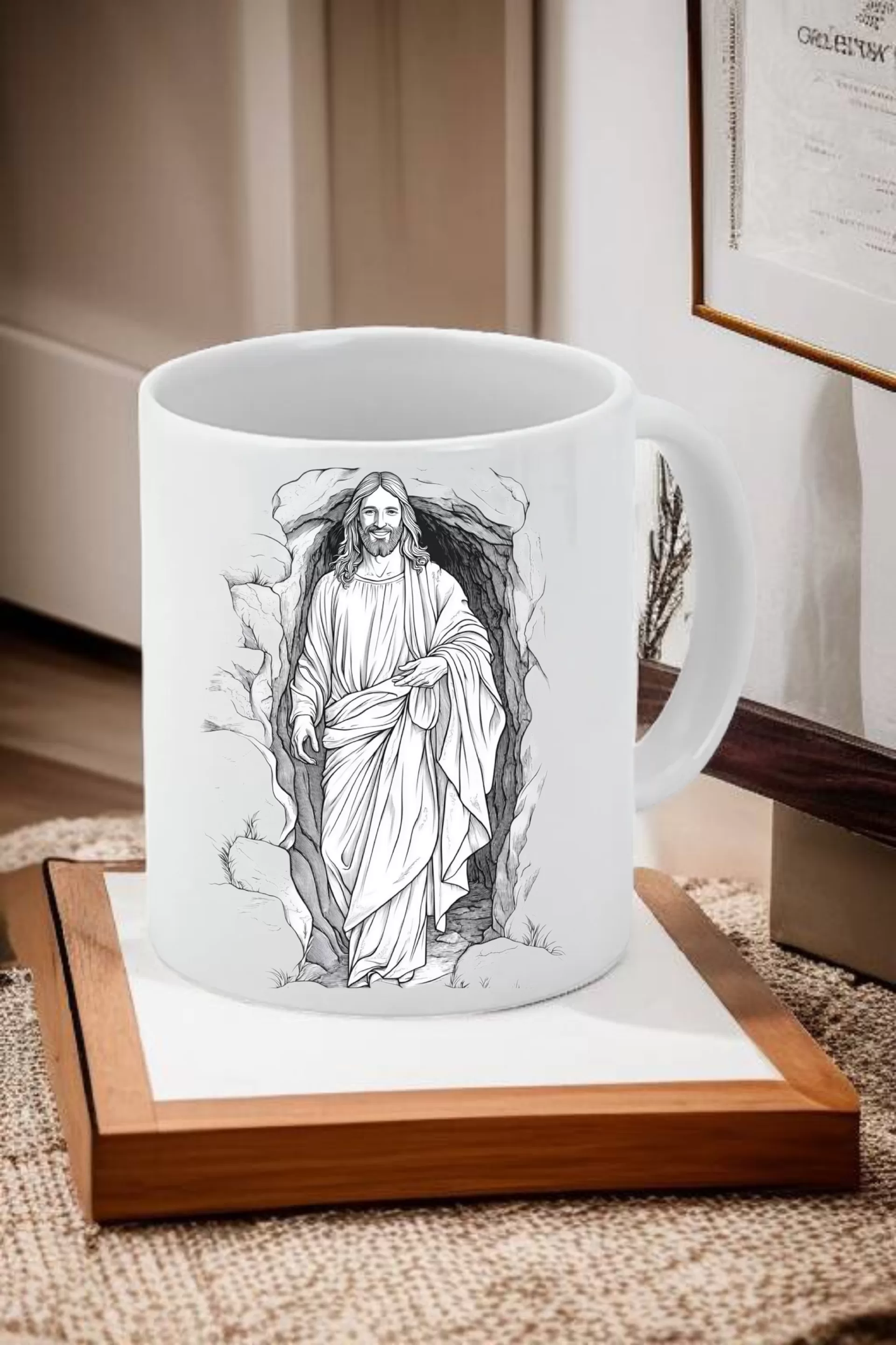 Taza con Diseño del Evangelio | Blanco y Negro o a Color